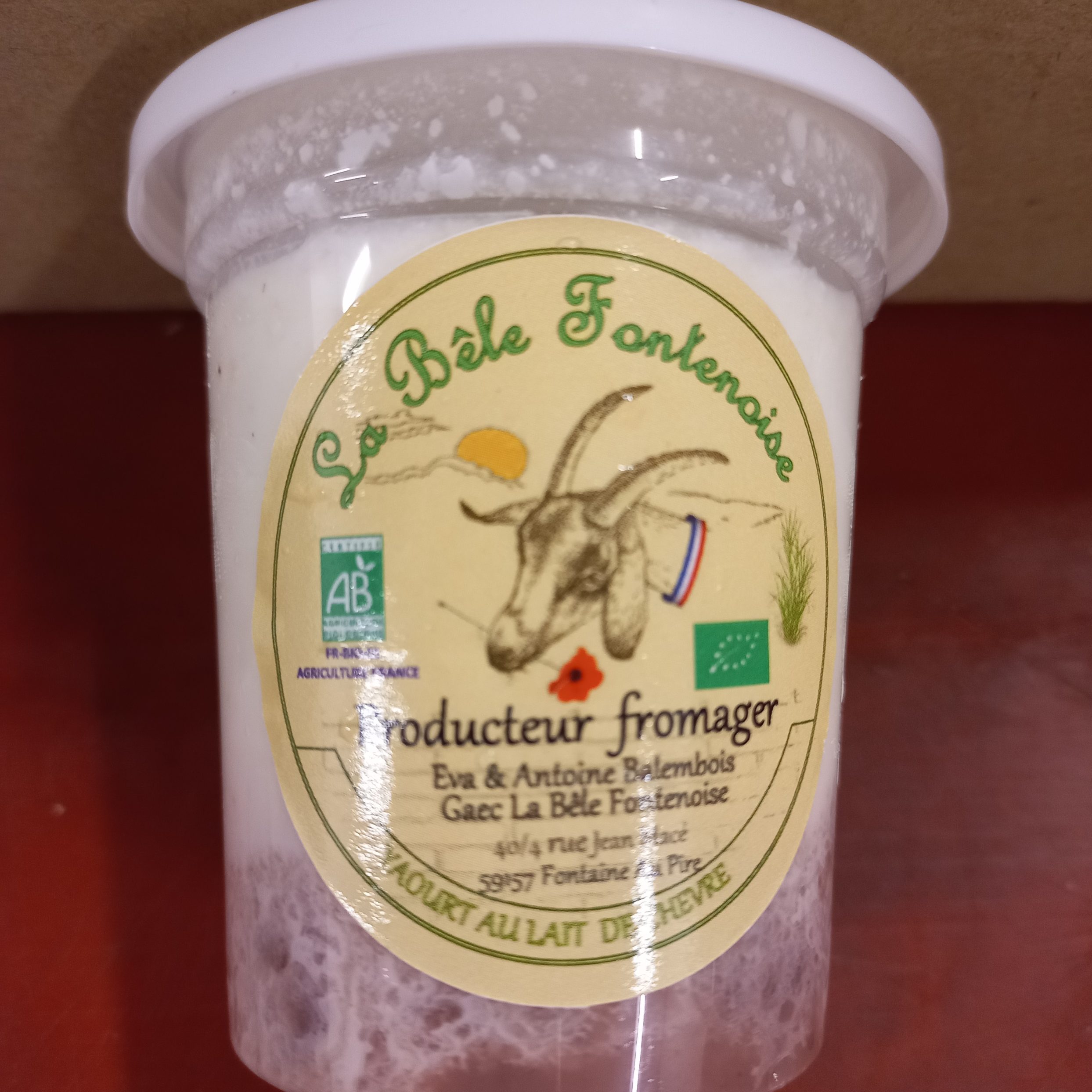 yaourt bio a la fraise