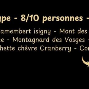 Plateau fromages 8/10 personnes