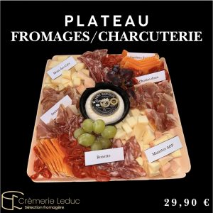 Plateau de fromages et charcuterie