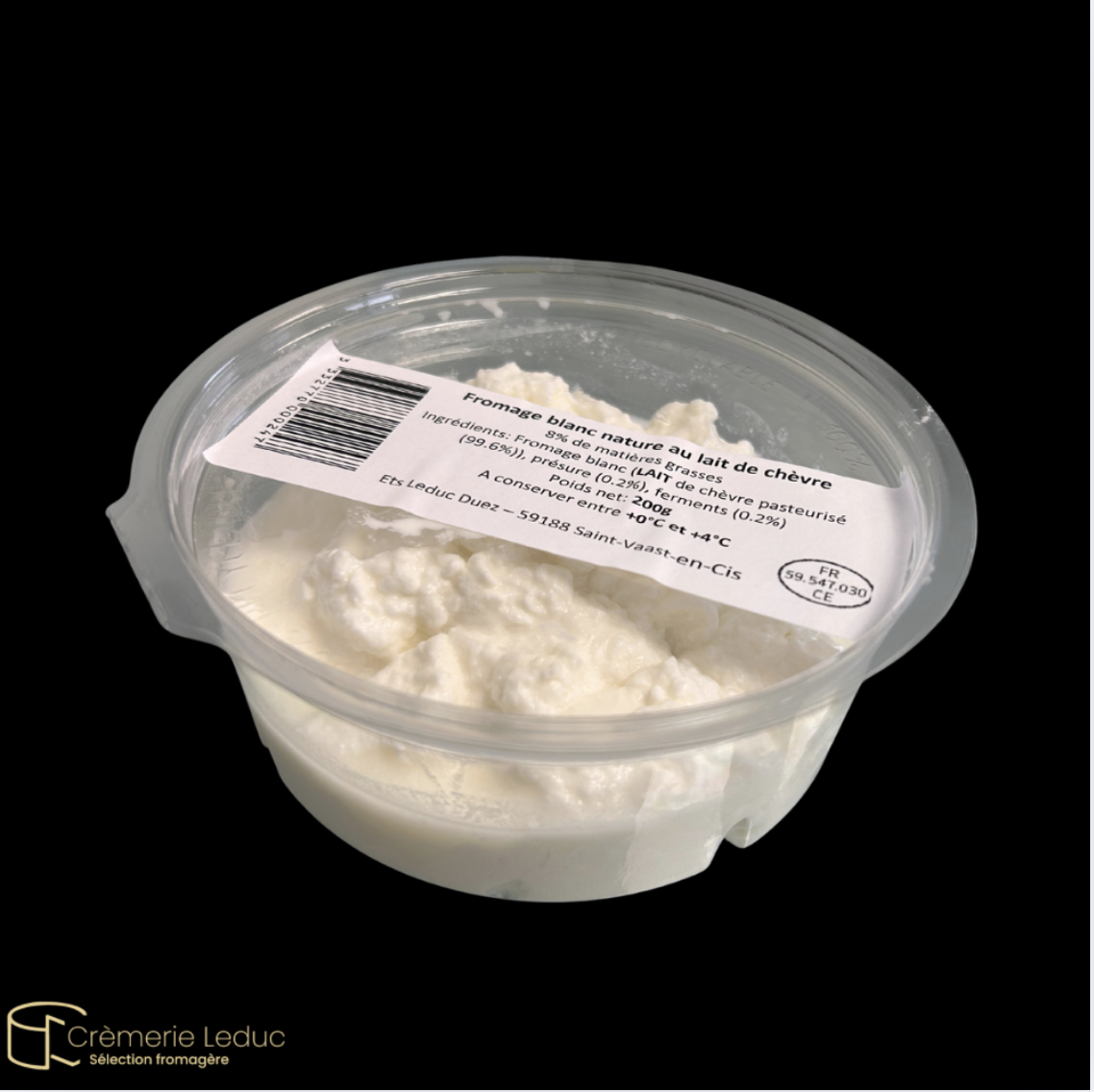 Barquette de fromage blanc nature lait de chèvre 200g